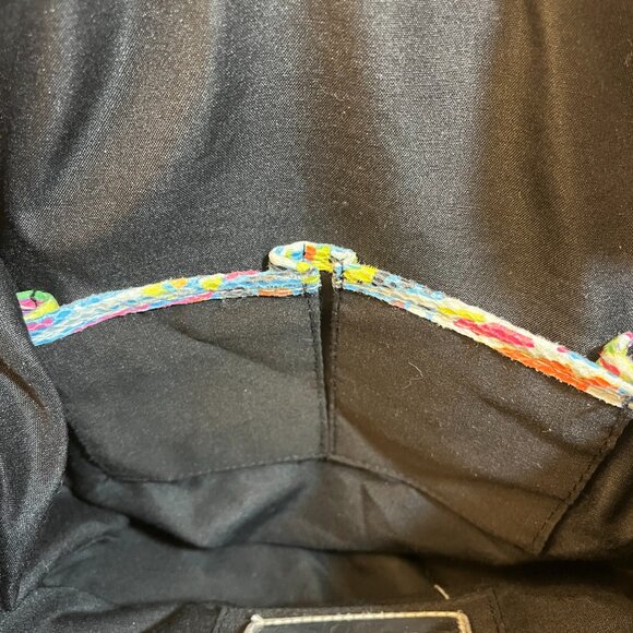 Genne De Rossi Multicolor Textured Shoulder Bag with Front Zippers - Picture 7 of 7